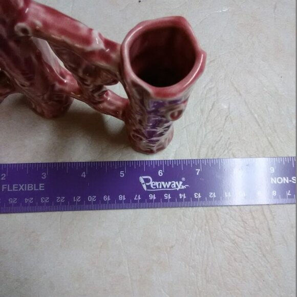 Erphila Fayence Germany log fence bud vase vintage excellent - Picture 6 of 9